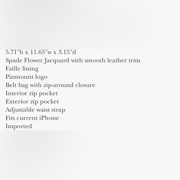 Kate Spade Spade Flower Jacquard Stripe Medium Belt Bag NEW - Picture 7 of 7